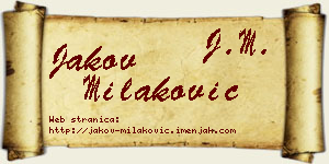 Jakov Milaković vizit kartica